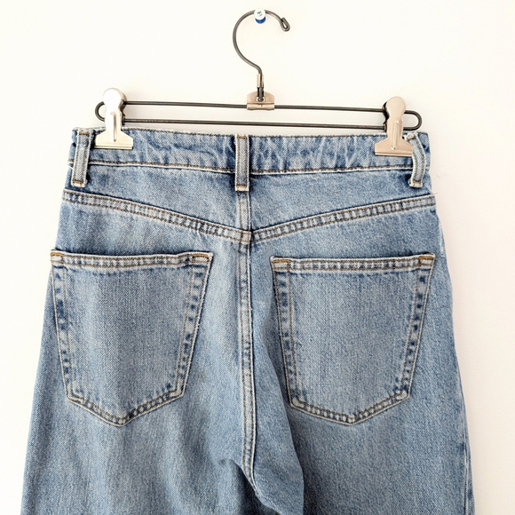 Topshop Women's Mom Jeans In Bleach Finish ~ Size 26 X 30 - Picture 8 of 11